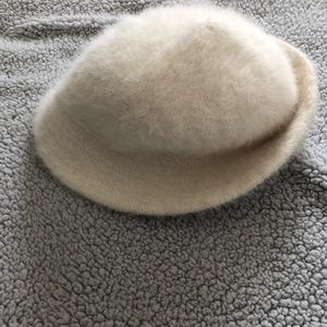 White Angora Fur Bucket Hat